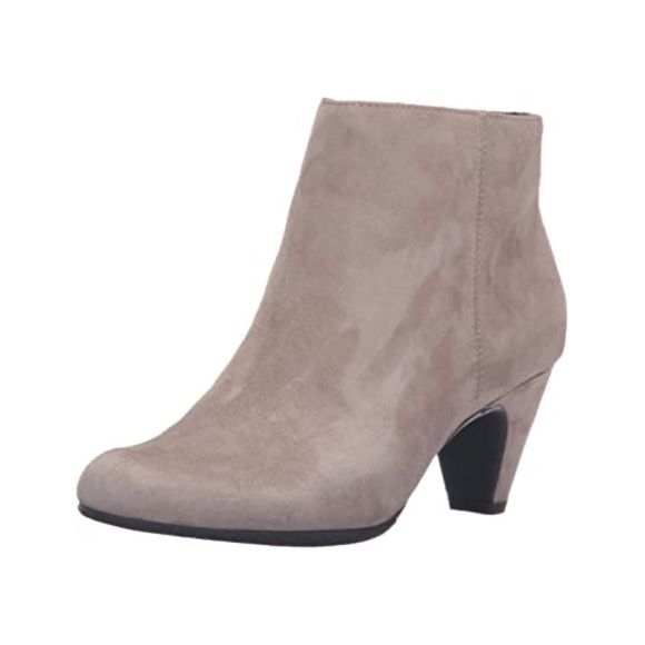 SAM EDELMAN Michelle Gray Suede Heeled Booties - Picture 2 of 9